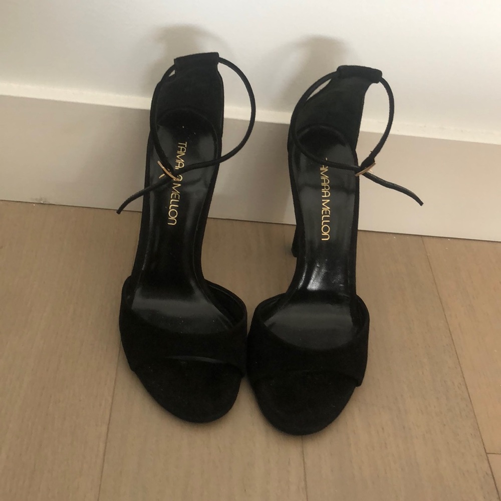 Tamara Mellon suede ankle wrap sandal